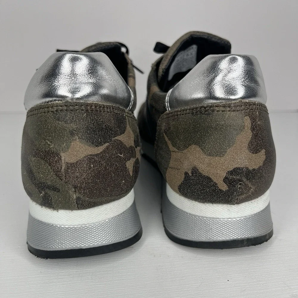 CoFi Holly fashion leather olive black‎ camo sneakers shoes womens size 9.5